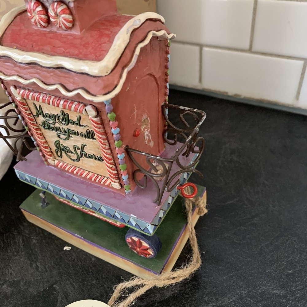 Jim Shore Candy Cane Caboose Christmas Elf Gingerbread Man 4025632‎ FOR REPAIR - Picture 3 of 5